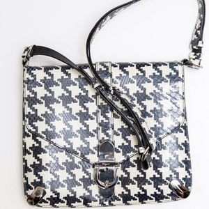 Salvatore Ferragamo Houndstooth Print Python Bag